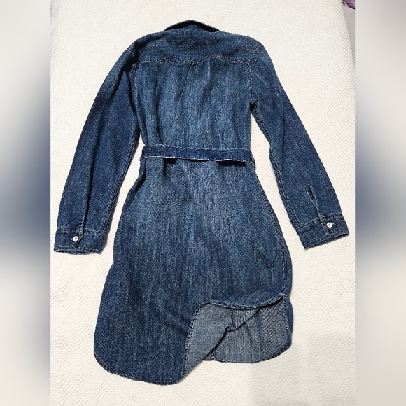 Old Navy denim belted shirtdress Girls Size L 10-12 - Picture 6 of 7